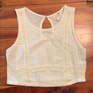 High neck sleeveless crop tank